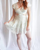 Lace Flutter Sleeve Mini Dress In White - thumbnail
