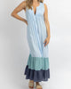 Multi-Ruffle Maxi Dress In Summer Blue - thumbnail