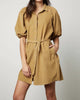 Kady Corduroy Button Up Dress In Latte - thumbnail