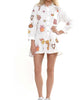 Holiday Soiree Dress In Whtie Multi - thumbnail