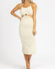O-Ring Lennon Midi Dress In Beige - thumbnail