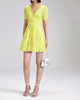 Floral Chiffon Mini Dress In Green - thumbnail