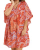 Making Friends Marble Print Dress In Red Mix - thumbnail