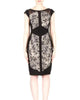 Mesh Panel Dress In Black/Tan - thumbnail