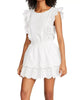 Jayda Dress In White Eyelet - thumbnail