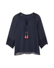 Peri 3/4 Sleeve Fringe Tassel Pullover - thumbnail