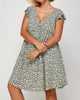 Mini Floral Swing Dress In Grey/White - thumbnail