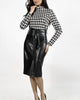 Long Sleeve Dress In Black/Cream - thumbnail