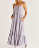 Lido Slub Midi Dress In Lavender - thumbnail