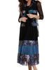 Garden Maxi Dress In Blue/Black - thumbnail