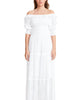 Peasantries Dress In Optic White - thumbnail