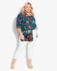 Printed Popover Blouse - thumbnail