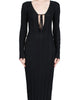 Liaison Knit Keyhole Maxi Dress In Black - thumbnail