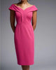 Off-Shoulder Shift Dress In Hibiscus - thumbnail