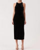 Nora Velvet Dress In Black - thumbnail