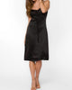 Livvy Satin Slip Dress In Black - thumbnail