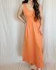 Malibu Midi Dress In Orange - thumbnail