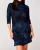 Tie Dye Mock Neck Dress In Ink - thumbnail
