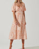Talina Dress In Orange Floral - thumbnail