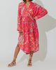 Rohita Kaftan Dress In Hibiscus - thumbnail