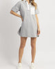 Ronnie Contrast Shirt Dress In Blue - thumbnail