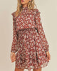 Taylor Ruffled Mini Dress In Rose - thumbnail