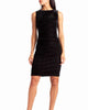 Velvet Lauren Sheath Dress In Black/Silver - thumbnail