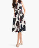 Stamped Flowers Shirt Dress In Black Multi - thumbnail
