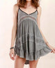 Spaghetti Strap Dress In Grey - thumbnail