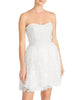 Strapless Tulle Mini Dress In Ivory - thumbnail