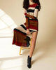 Striped Sweater Dress In Brown - thumbnail