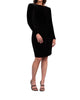 Velvet Side Twist Dress In Black - thumbnail