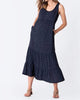 Tiered Maternity Maxi Dress In Navy - thumbnail