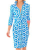 Twist & Shout Dress - Heavens Gate In Azure Blue - thumbnail