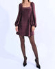 Square Neckline Dress In Deep Pink - thumbnail