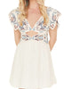 Rambling Roads Mini Dress In Blanc De Blanc - thumbnail