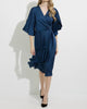 Ruffled & Wrap Dress In Nightfall - thumbnail