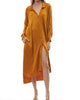 Scarlet Shirt Dress In Gold - thumbnail