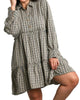 Sunday Drives Plaid Dress In Black - thumbnail