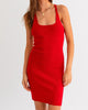 Sleeveless Knit Dress In Red - thumbnail