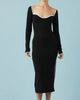 Sweetheart Knit Dress In Black - thumbnail