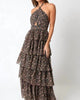 Ruffle Skirt Maxi Dress In Floral - thumbnail