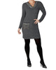 Textured Mesh Midi Dress In Grey - thumbnail