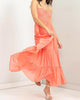 Summer Strapless Maxi Dress In Coral - thumbnail