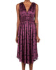 Printed Dress In Burgundy - thumbnail