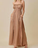 The Wait Is Over Maxi Dress In Latte - thumbnail
