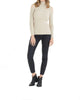 Sara Cold Shoulder Sweater in Beige - thumbnail