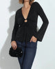Bell Sleeve Top in Black Glitter - thumbnail