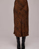 Bias Midi Skirt in Gold Dots Print - thumbnail