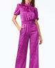 Theo Open-Back Sateen Jacquard Jumpsuit in Purple - thumbnail